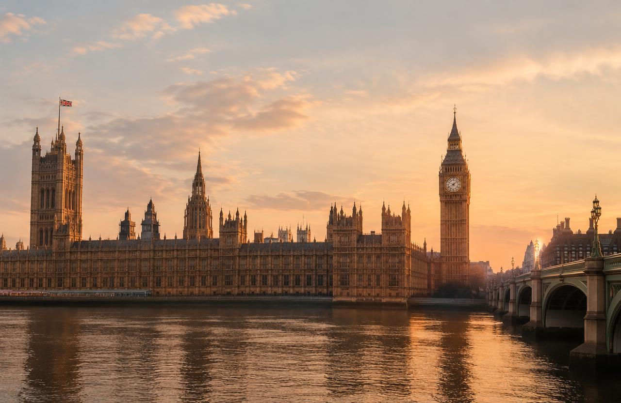 Palace of Westminster at sunset